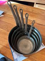 5 casseroles en cuivre massif, Huis en Inrichting, Ophalen of Verzenden, Zo goed als nieuw