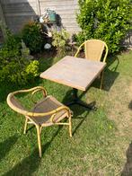 Tafel met 2 stoelen, Tuin en Terras, Overige materialen, Gebruikt, Tuinset, Ophalen