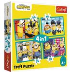 Minions 4 in 1 Puzzel - 35/48/54/70 st - Trefl Legpuzzel, Kinderen en Baby's, Ophalen of Verzenden, 10 tot 50 stukjes, Nieuw, 4 tot 6 jaar
