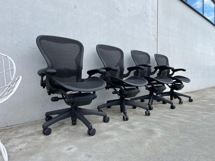HERMAN MILLER AERON BUREAUSTOEL, MODEL B, 7X, Huis en Inrichting, Bureaustoelen, Zo goed als nieuw, Bureaustoel, Zwart, Verzenden