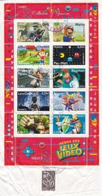 10 Timbres français. Héros des jeux vidéo oblitérés, Ophalen of Verzenden, Gestempeld