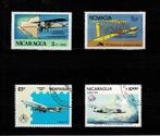 AMÉRIQUE NICARAGUA AVIONS 4 TIMBRES OBLITERES - VOIR SCAN, Timbres & Monnaies, Timbres | Amérique, Amérique centrale, Affranchi