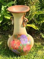 Jarre terre cuite Fleurie poterie, Ophalen, Gebruikt, Aardewerk