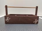 Houten presentatiedoos (handvat & tribal) voor bv. thee., Ophalen of Verzenden