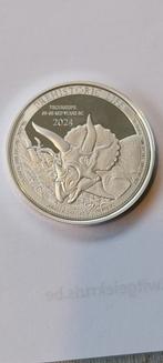 Tricératops du Congo 2024 en argent de 1 oz, Monnaie en vrac, Argent, Argent, Envoi