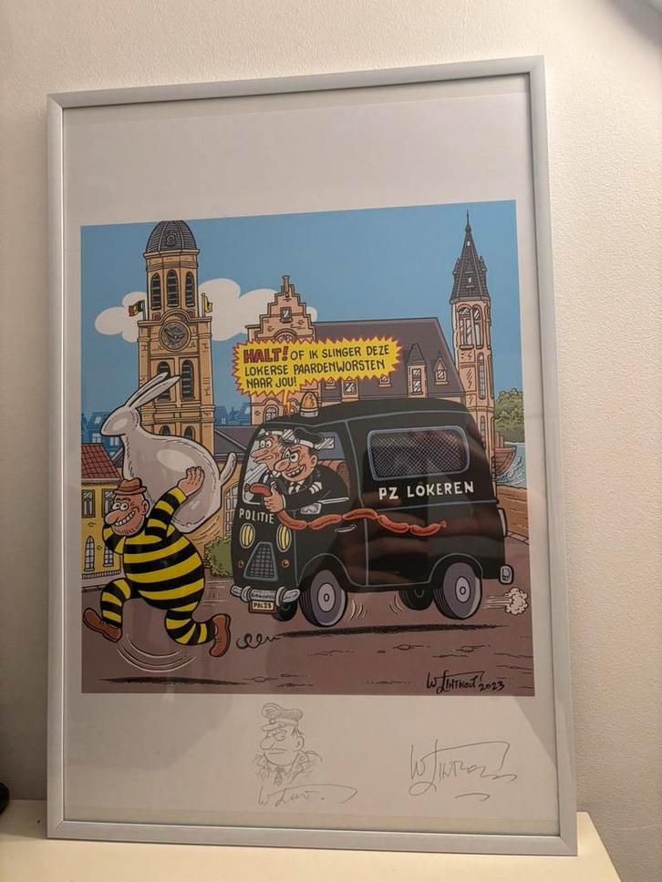 Urbanus stripmuur ex-libris, Antiek en Kunst, Kunst | Litho's en Zeefdrukken, Ophalen of Verzenden