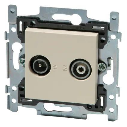 Niko coaxiale stekkerdoos TV-FM-Telenet Original crème, Doe-het-zelf en Bouw, Elektriciteit en Kabels, Nieuw, Stopcontact, Ophalen of Verzenden