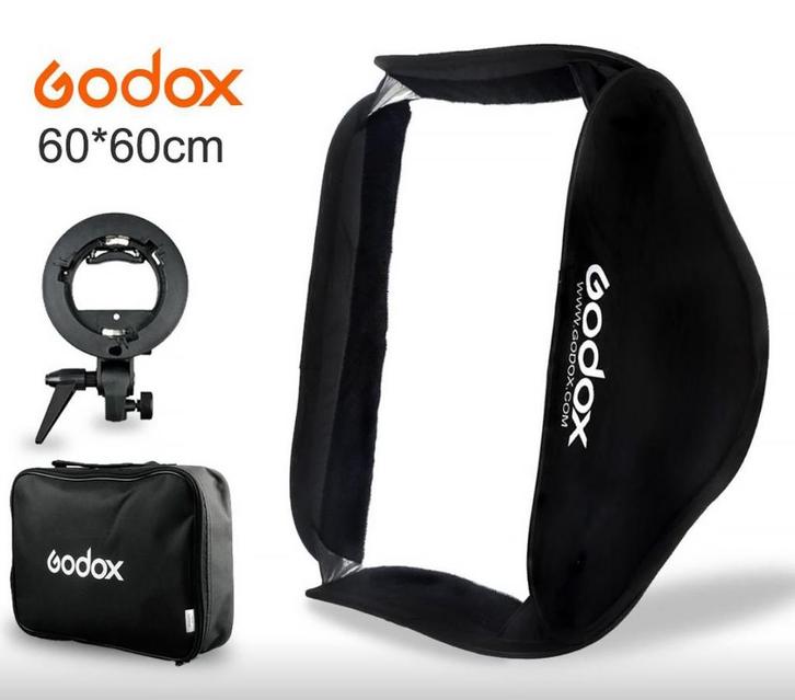 nieuwe Godox softbox 60x60cm met Bowens Mount s-type, Audio, Tv en Foto, Fotografie | Fotostudio en Toebehoren, Nieuw, Ophalen of Verzenden