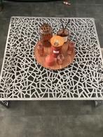 Table basse en aluminium brossé, Enlèvement, Comme neuf, Métal