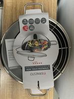 Wok en acier inoxydable Ernesto, Ophalen, Inox, Zo goed als nieuw, Keramische plaat