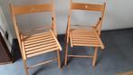 2 houten  Vouwstoelen IKEA, Huis en Inrichting, Keuken | Keukenelementen, Ophalen of Verzenden