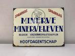 MINERVE oud emaille reclamebord, Verzamelen, Ophalen of Verzenden, Gebruikt, Reclamebord