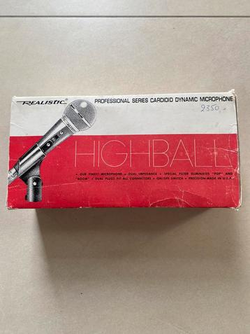 Microphone highball Realistic années 80