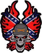 Rebel Skull stoffen opstrijk patch embleem #15, Motoren, Accessoires | Overige, Nieuw