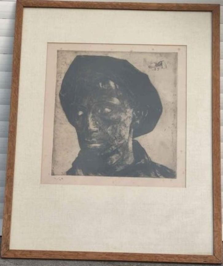 Eau forte le mineur de Georges higuet, Antiek en Kunst, Kunst | Etsen en Gravures, Ophalen of Verzenden