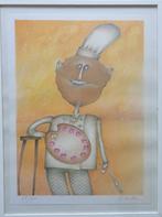 ROLAND BREUCKER / CULINAIR KUNSTENAAR / OFFSETLITHO 41x31cm, Antiek en Kunst, Kunst | Litho's en Zeefdrukken, Ophalen of Verzenden