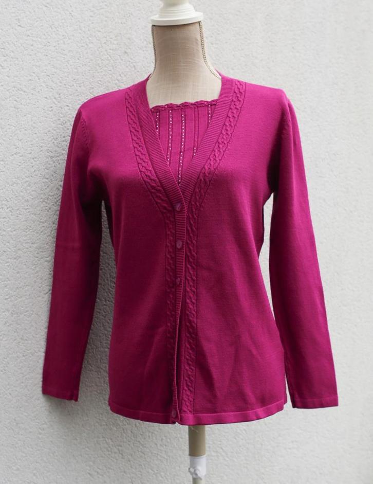 Roze wollen trui L, Kleding | Dames, Truien en Vesten, Zo goed als nieuw, Maat 38/40 (M), Roze, Ophalen of Verzenden