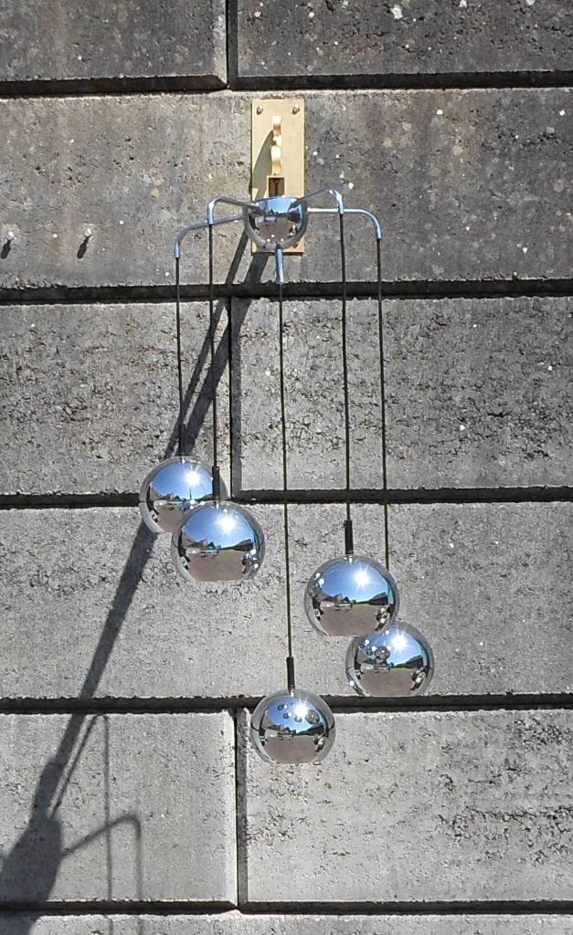 Vintage Cascade Lamp Chroom, Antiek en Kunst, Antiek | Verlichting, Ophalen