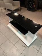 Televisiemeubel glas zwart wit, Ophalen, Zo goed als nieuw, Glas