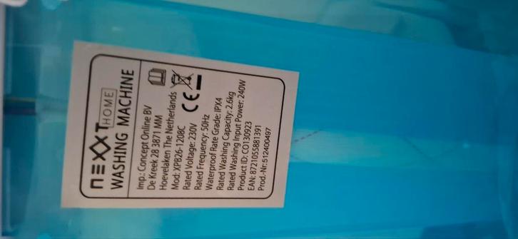Mini wasmachine nexxt, Diversen, Overige Diversen, Zo goed als nieuw, Ophalen