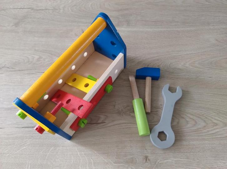 Gereedschap koffer., Kinderen en Baby's, Speelgoed | Houten speelgoed, Zo goed als nieuw, Ophalen of Verzenden