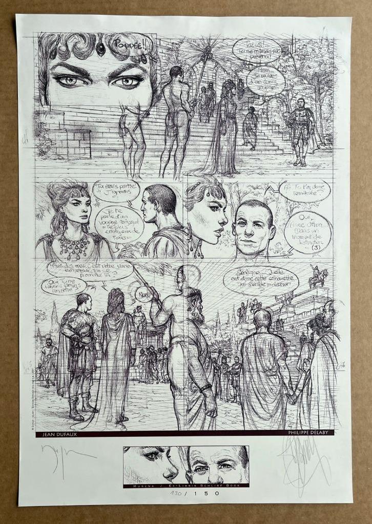 Murena - Facsimile tekenpagina- N/S - Delaby & Dufaux - 2001, Boeken, Stripverhalen, Verzenden