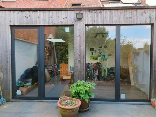Ramen en deur met aluminium buitenschrijnwerk, Tuin en Terras, Overkappingen, Zo goed als nieuw, Ophalen