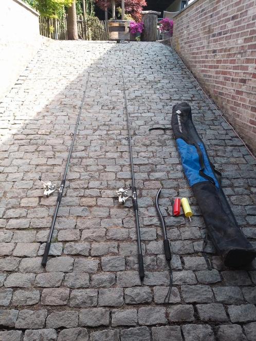 Spro prion power carp hengels met houders en zak, Watersport en Boten, Hengelsport | Algemeen, Zo goed als nieuw, Ophalen