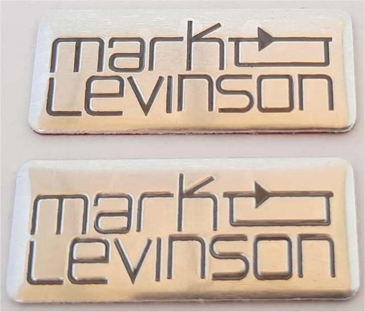 Mark Levinson Aluminium plaatje set, Auto diversen, Autostickers, Verzenden