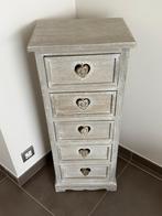 Houten commode met 5 lades, Ophalen, Minder dan 50 cm, Gebruikt, 5 laden of meer