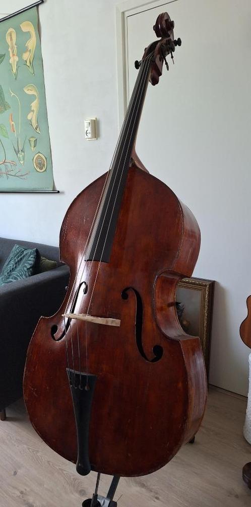 Oud Saksische Contrabas, Muziek en Instrumenten, Strijkinstrumenten | Contrabassen, Gebruikt, Ophalen