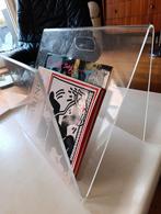 Tijdschrift-/krantenhouder, vintage vinyl met plexiglas desi, Antiek en Kunst, Ophalen of Verzenden