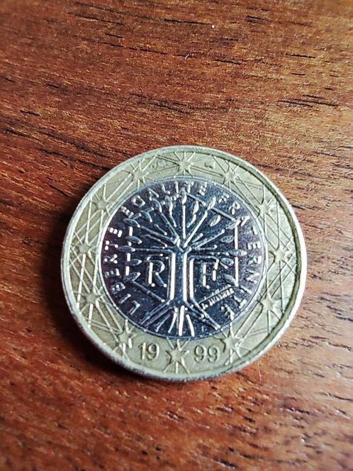 2 zeldzame 1 euromuntstukken Frankrijk 1999, Postzegels en Munten, Munten | Europa | Euromunten, Losse munt, 1 euro, Frankrijk