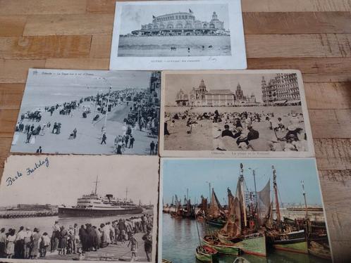 LOT 3 : 5 CARTES POSTALES ANCIENNES D'OSTENDE + ESTAMPAGE 19, Collections, Cartes postales | Belgique, Affranchie, Flandre Occidentale