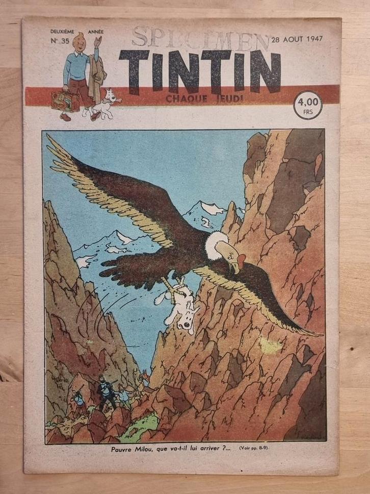 fascicule TINTIN du 28 août 1947 # Hergé, Boeken, Stripverhalen, Gelezen, Ophalen of Verzenden