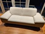Recente Lederen 3 zit, wit, weinig of niet ingezeten., Ophalen, Driepersoons, Leer, Zo goed als nieuw