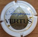 Champagnecapsule VERTUS wit, goud en zwart nr. 04, Verzamelen, Ophalen of Verzenden, Nieuw, Frankrijk, Champagne