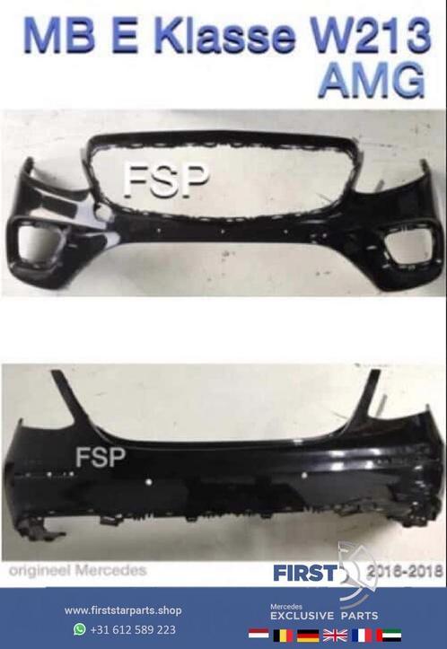 W213 AMG voorbumper + achterbumper Mercedes E Klasse zwart, Auto-onderdelen, Carrosserie, Bumper, Mercedes-Benz, Voor, Achter