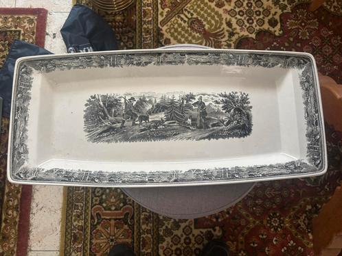 Antieke platou villeroy Boch mettlach, Antiek en Kunst, Antiek | Schalen, Ophalen