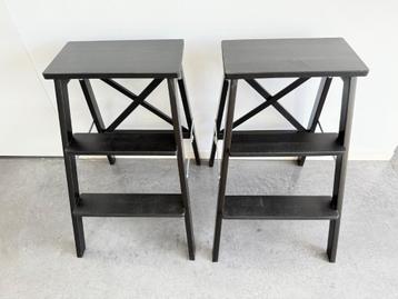 2 x BEKVÄM Opstapje/kruk, zwart, 63 cm Ikea trap beschikbaar voor biedingen