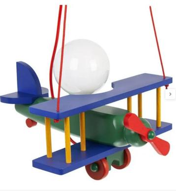 Lustre à suspension pour chambre d'enfant, avion en bois 32c, Enlèvement, Comme neuf, Bois