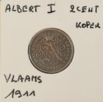 België 2 centimes, 1911, Ophalen, Losse munt