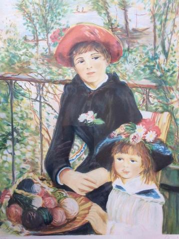 "Les deux soeurs" van Pierre Auguste Renoir Litho van 1957 beschikbaar voor biedingen