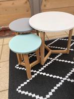 3 bijzettafels in hout, 55 à 75 cm, Rond, Enlèvement, Bois