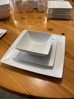 Modern wit servies, Comme neuf, Enlèvement, Porcelaine, Uni
