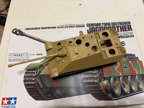 Tamiya jagdpanther 1:35 schaal 75% gebouwd, Hobby en Vrije tijd, Modelbouw | Auto's en Voertuigen, Gebruikt, Tank, 1:32 tot 1:50