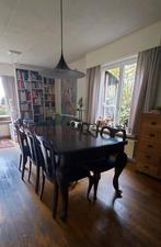 Eettafel met stoelen, Huis en Inrichting, Tafels | Eettafels, Ophalen, Gebruikt, 200 cm of meer, 50 tot 100 cm