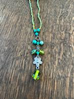 Ketting met groen-blauwe kralen, Ophalen of Verzenden, Zo goed als nieuw, Groen, Ketting