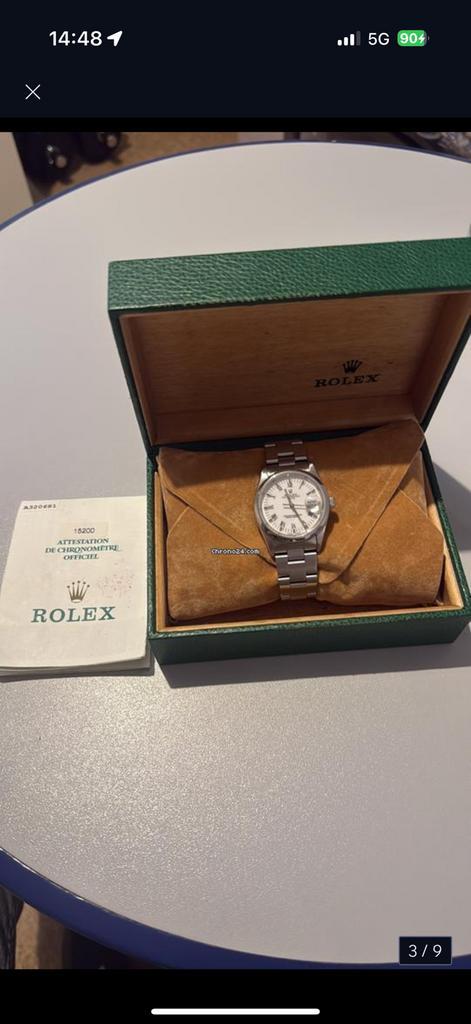 Rolex Oyster perpetual date, Handtassen en Accessoires, Horloges | Heren, Zo goed als nieuw, Polshorloge, Rolex, Staal, Staal