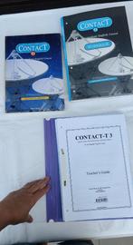 Oud Engels schoolboek Contact T3 + werkboek + handleiding, Gelezen, Wolters Pelckmans, Engels, Ophalen of Verzenden